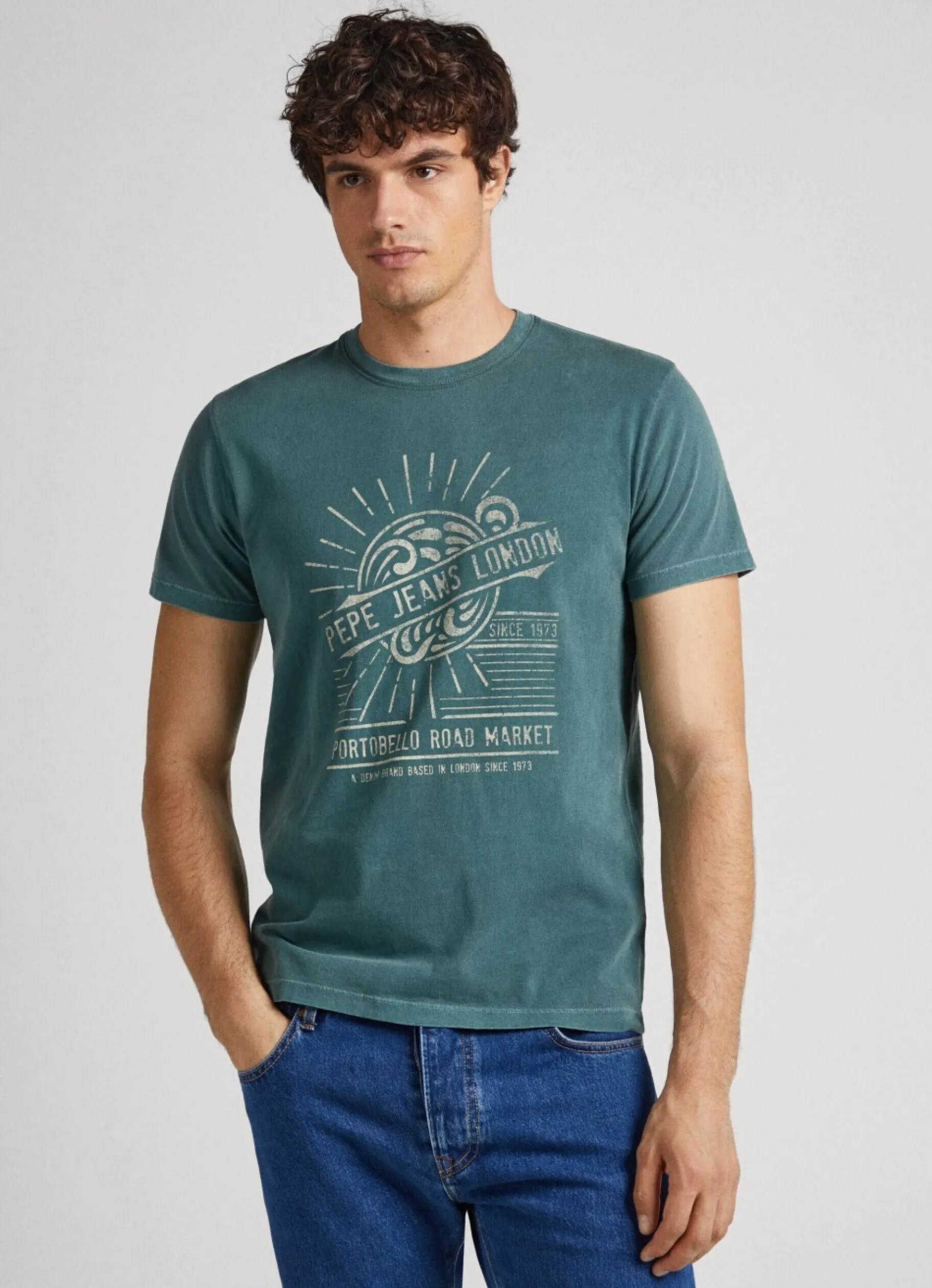 Men Pepe Jeans Logo Print T-Shirt