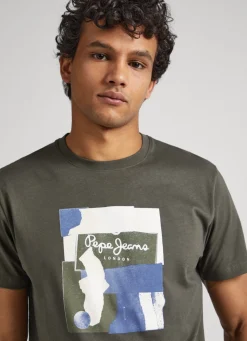 Men Pepe Jeans Logo Print T-Shirt