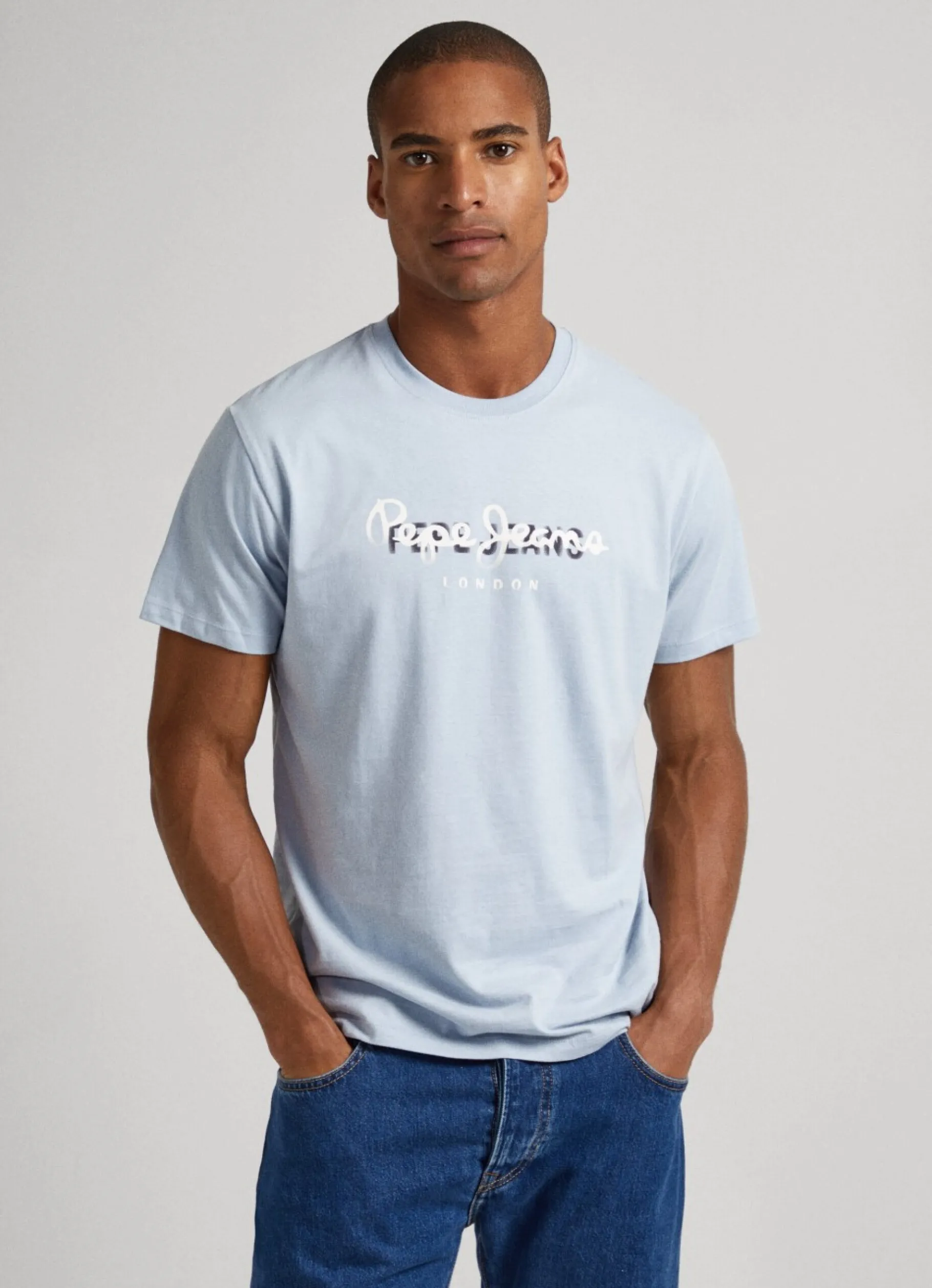 Men Pepe Jeans Logo Print T-Shirt