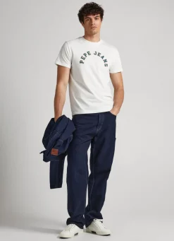 Men Pepe Jeans Logo Print T-Shirt