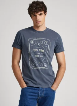 Men Pepe Jeans Logo Print T-Shirt
