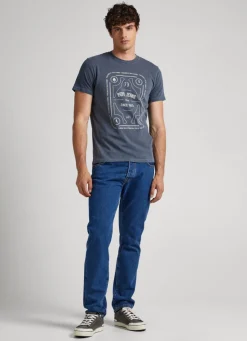 Men Pepe Jeans Logo Print T-Shirt