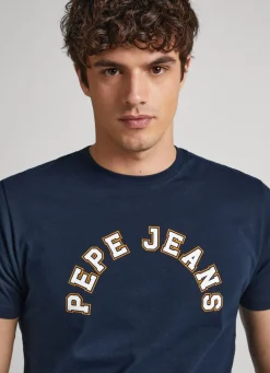 Men Pepe Jeans Logo Print T-Shirt