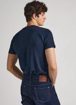 Men Pepe Jeans Logo Print T-Shirt