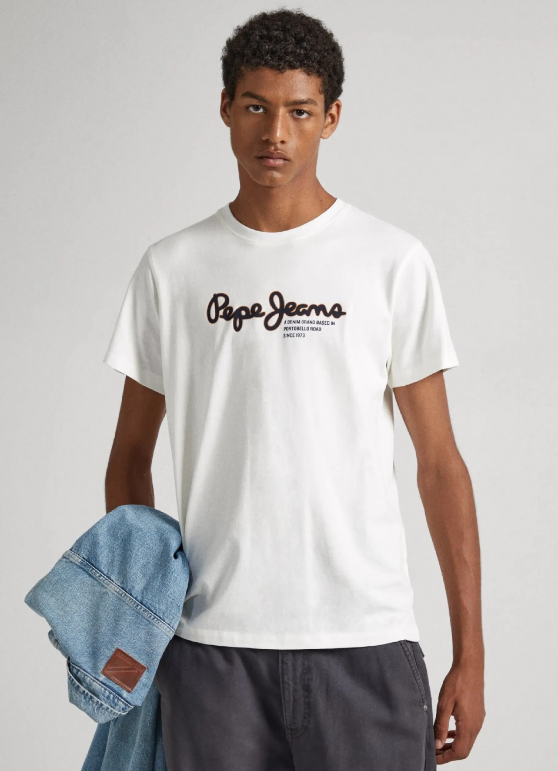 Men Pepe Jeans Logo Print T-Shirt