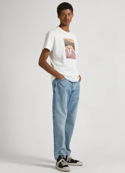 Men Pepe Jeans Logo Print T-Shirt