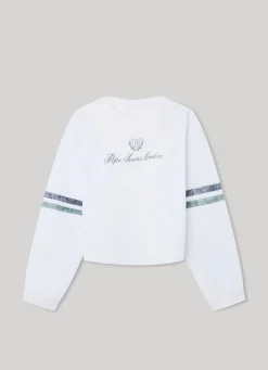 Girl Pepe Jeans Logo Print T-Shirt