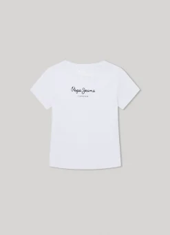 Girl Pepe Jeans Logo Print T-Shirt