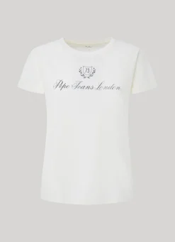 Women Pepe Jeans Logo Print T-Shirt
