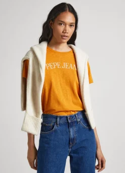 Women Pepe Jeans Logo Print T-Shirt