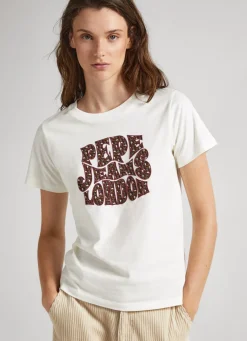 Women Pepe Jeans Logo Print T-Shirt