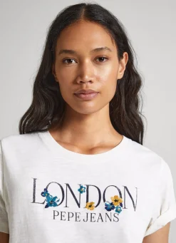 Women Pepe Jeans Logo Print T-Shirt