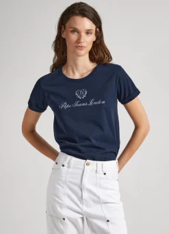 Women Pepe Jeans Logo Print T-Shirt