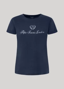 Women Pepe Jeans Logo Print T-Shirt