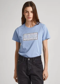 Women Pepe Jeans Logo Print T-Shirt