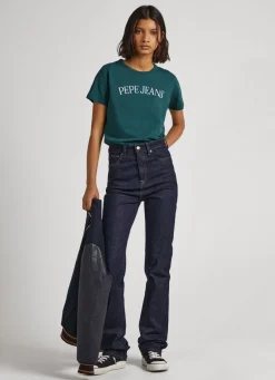 Women Pepe Jeans Logo Print T-Shirt