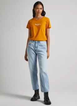 Women Pepe Jeans Logo Print T-Shirt