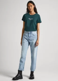 Women Pepe Jeans Logo Print T-Shirt