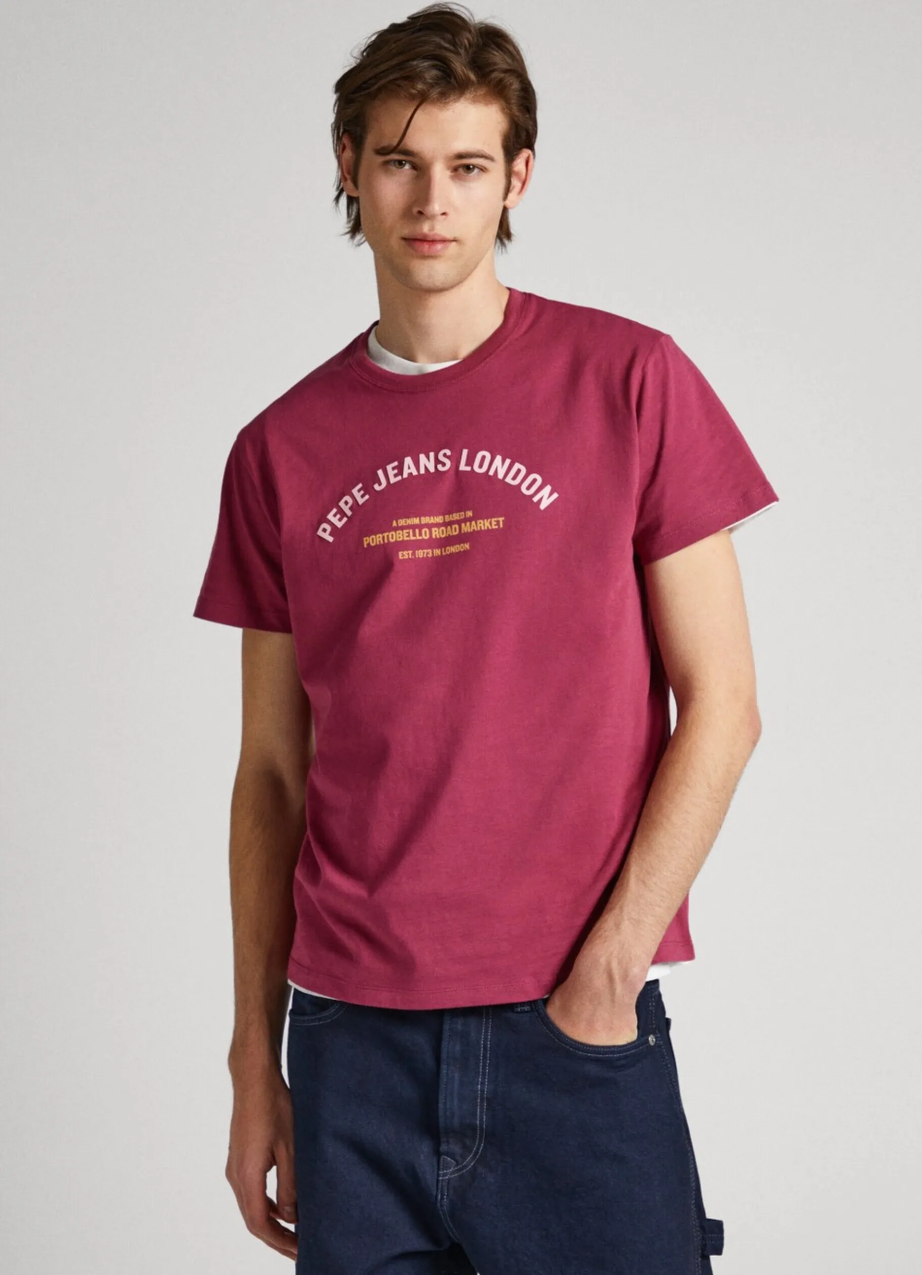 Men Pepe Jeans Logo Printed T-Shirt