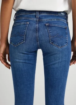 Women Pepe Jeans Lola Skinny Fit Mid-Rise Jeans