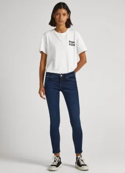 Women Pepe Jeans Lola Skinny Fit Mid-Rise Jeans