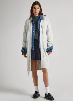 Women Pepe Jeans Long Cardigan With Belt