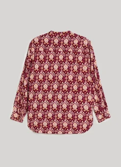Women Pepe Jeans Long Geometric Print Blouse