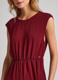 Women Pepe Jeans Long Jumpsuit In Crepe Fabric
