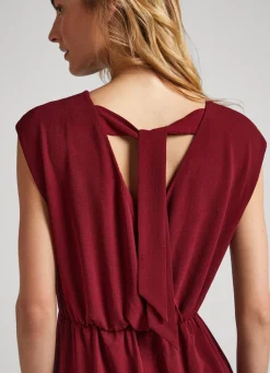 Women Pepe Jeans Long Jumpsuit In Crepe Fabric