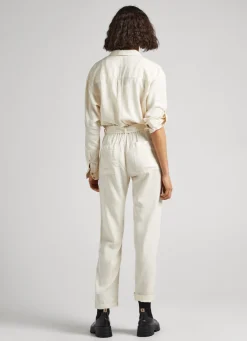Women Pepe Jeans Long Jumpsuit With Belt Detail
