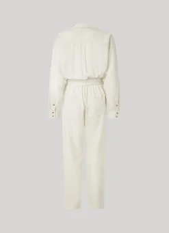 Women Pepe Jeans Long Jumpsuit With Belt Detail