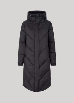 Women Pepe Jeans Long Quilted Puffer Jacket