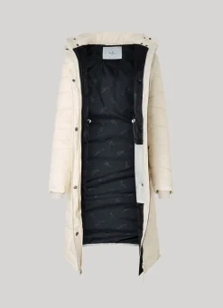 Women Pepe Jeans Long Quilted Puffer Jacket