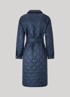 Women Pepe Jeans Long Quilted Puffer Jacket