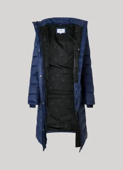 Women Pepe Jeans Long Quilted Puffer Jacket