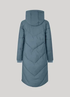 Women Pepe Jeans Long Quilted Puffer Jacket