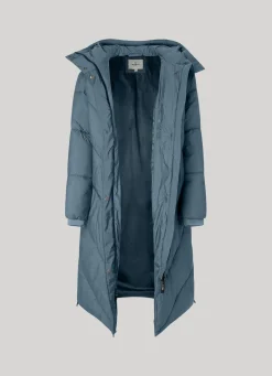Women Pepe Jeans Long Quilted Puffer Jacket