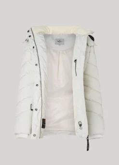 Women Pepe Jeans Long Quilted Puffer Jacket