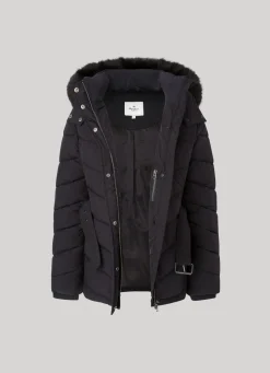 Women Pepe Jeans Long Quilted Puffer Jacket
