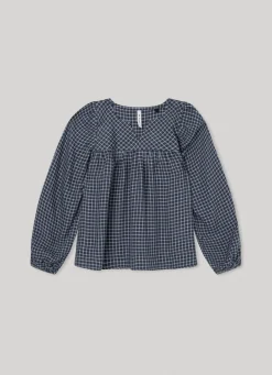 Girl Pepe Jeans Long Sleeve Checked Blouse