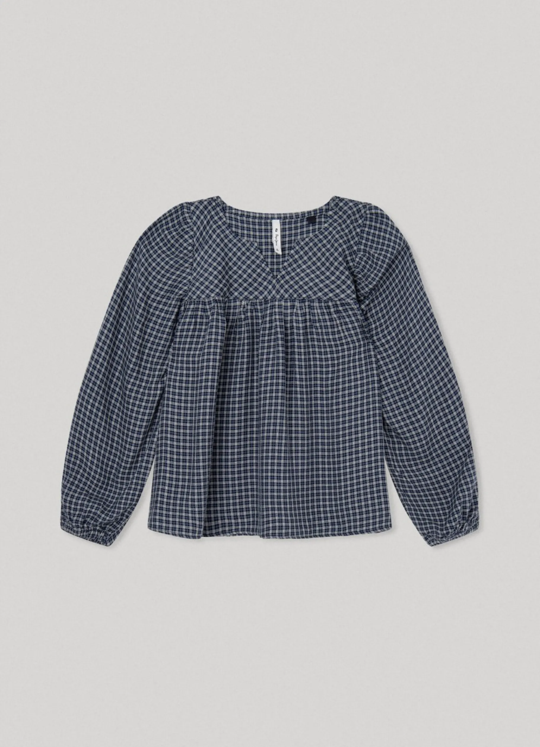 Girl Pepe Jeans Long Sleeve Checked Blouse