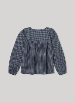 Girl Pepe Jeans Long Sleeve Checked Blouse