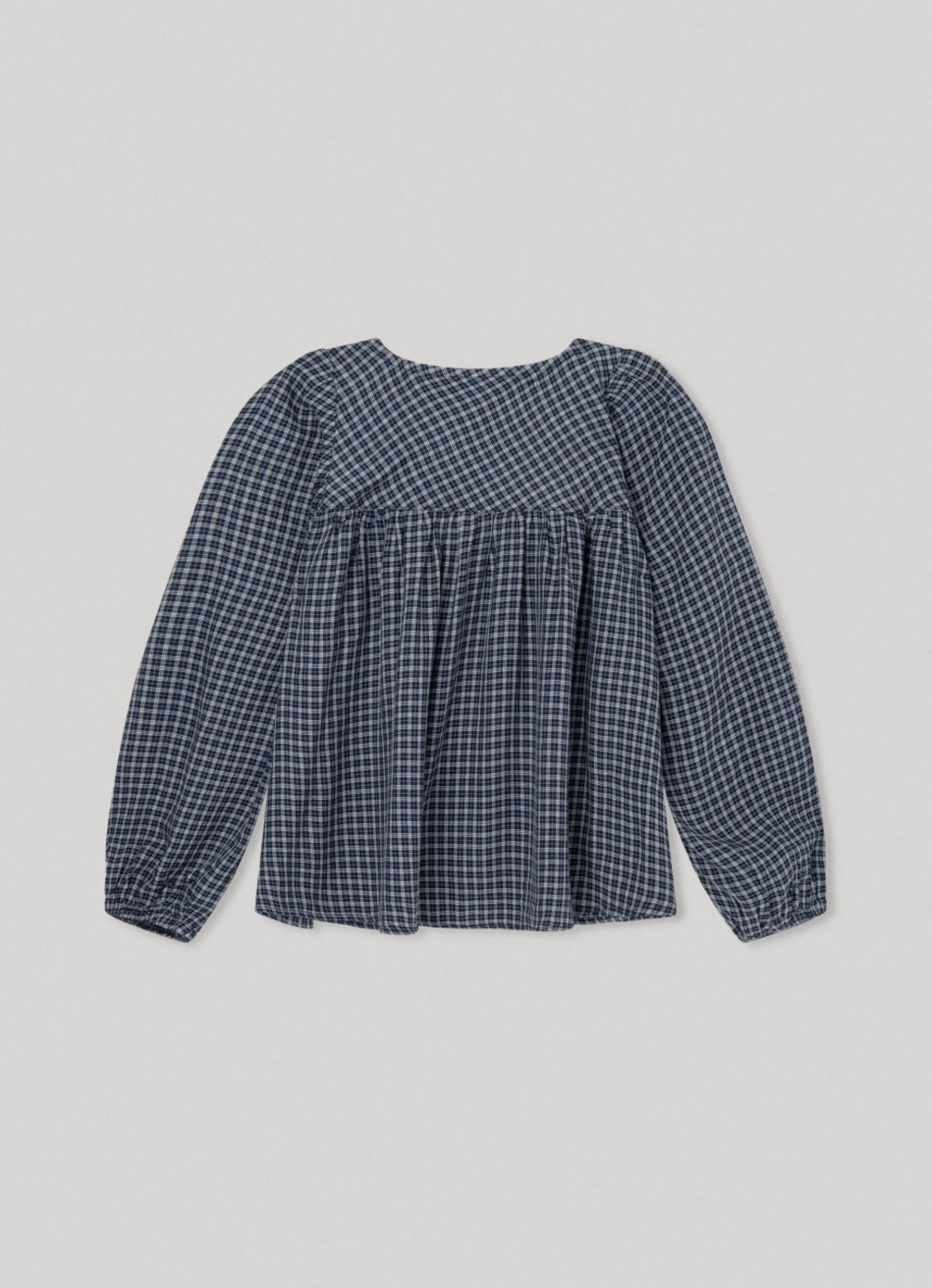 Girl Pepe Jeans Long Sleeve Checked Blouse