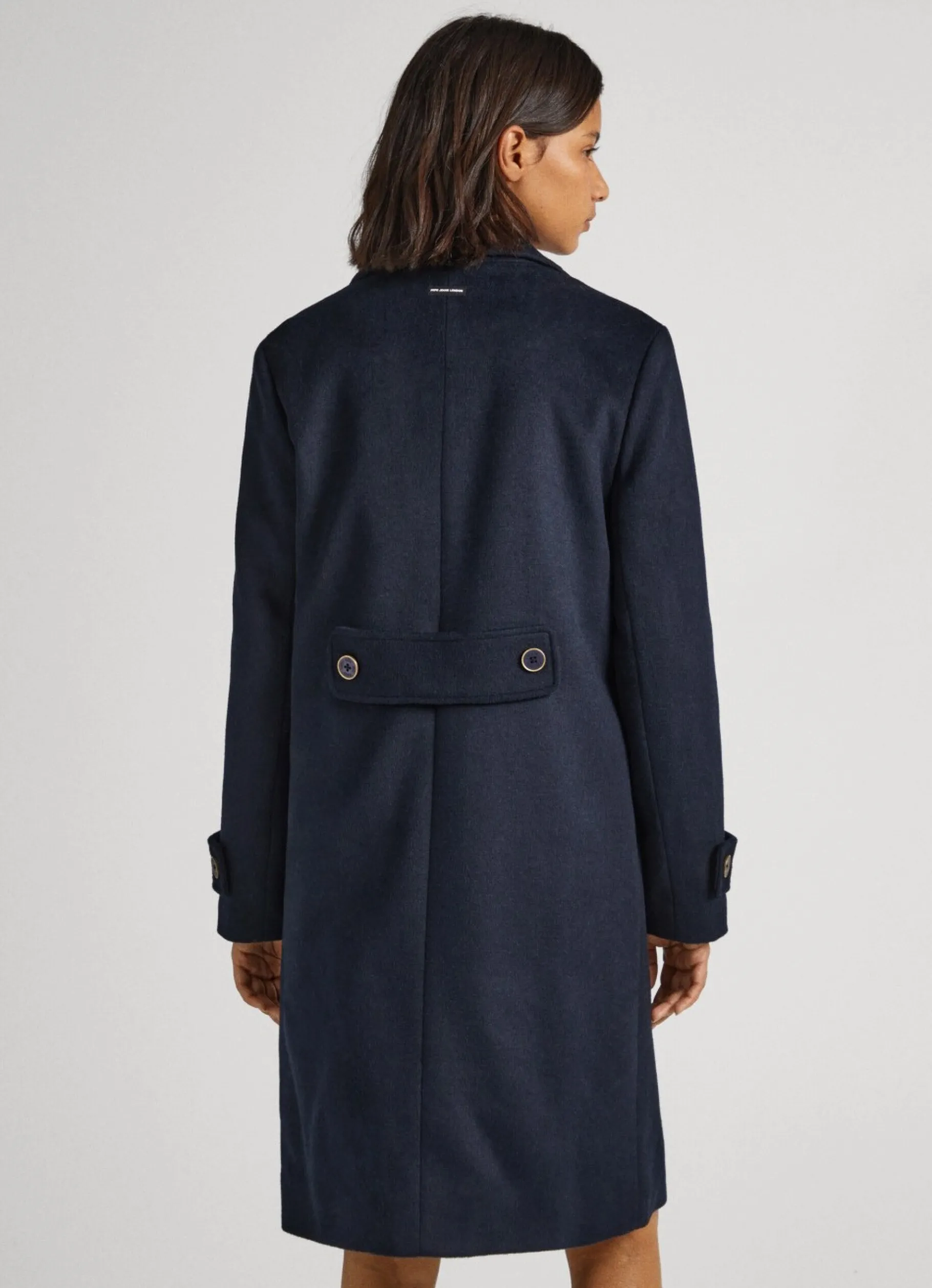Women Pepe Jeans Long Wool Coat