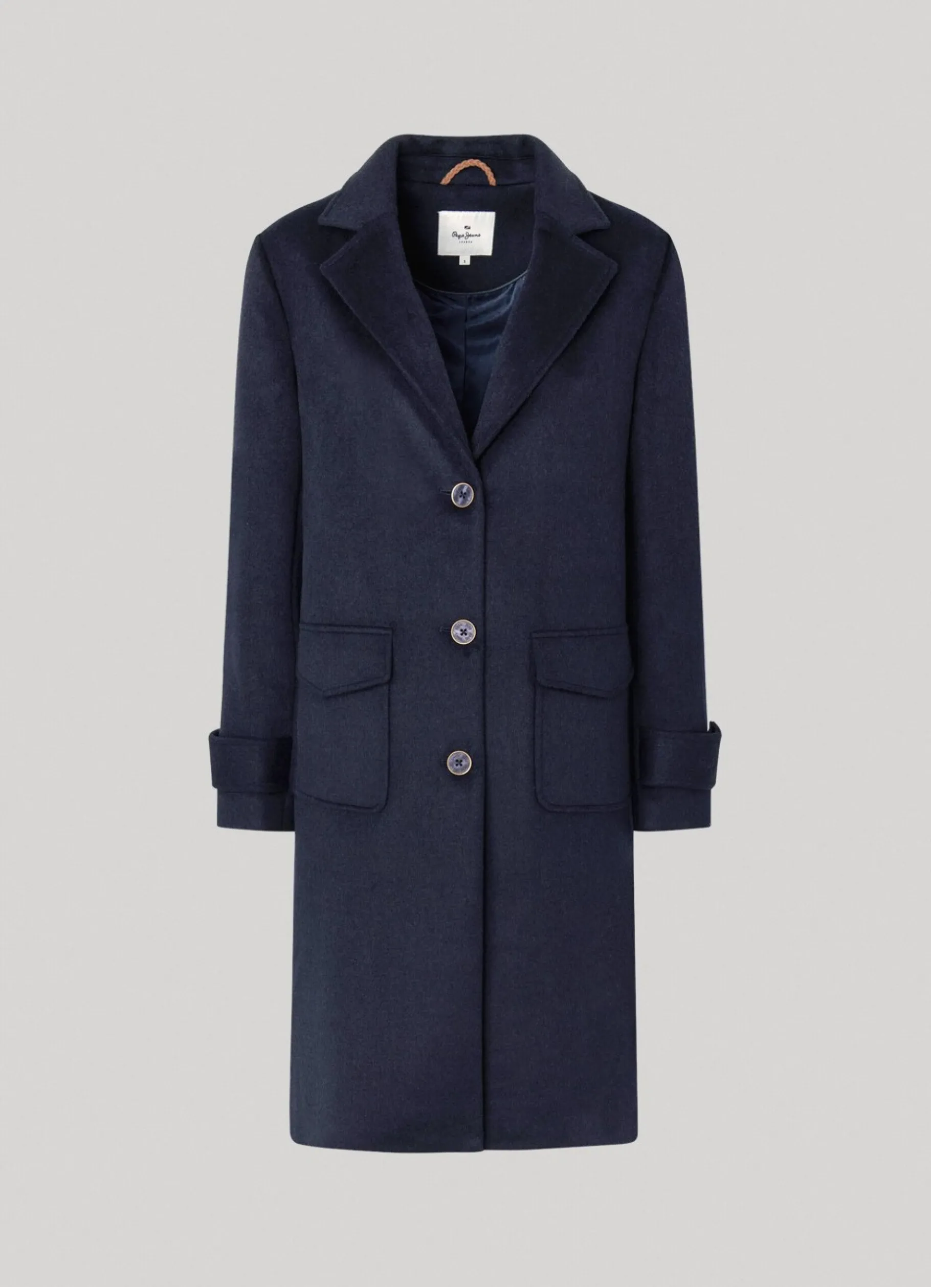 Women Pepe Jeans Long Wool Coat