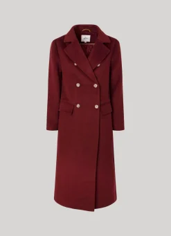 Women Pepe Jeans Long Wool Coat