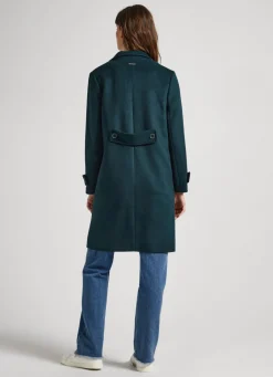 Women Pepe Jeans Long Wool Coat