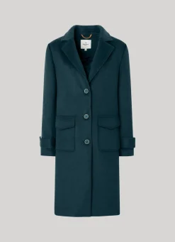 Women Pepe Jeans Long Wool Coat