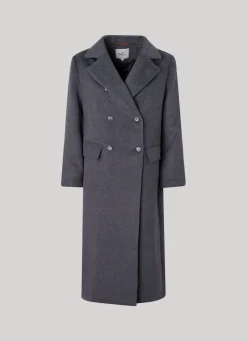 Women Pepe Jeans Long Wool Coat