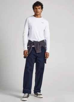 Men Pepe Jeans Long-Sleeved Cotton T-Shirt